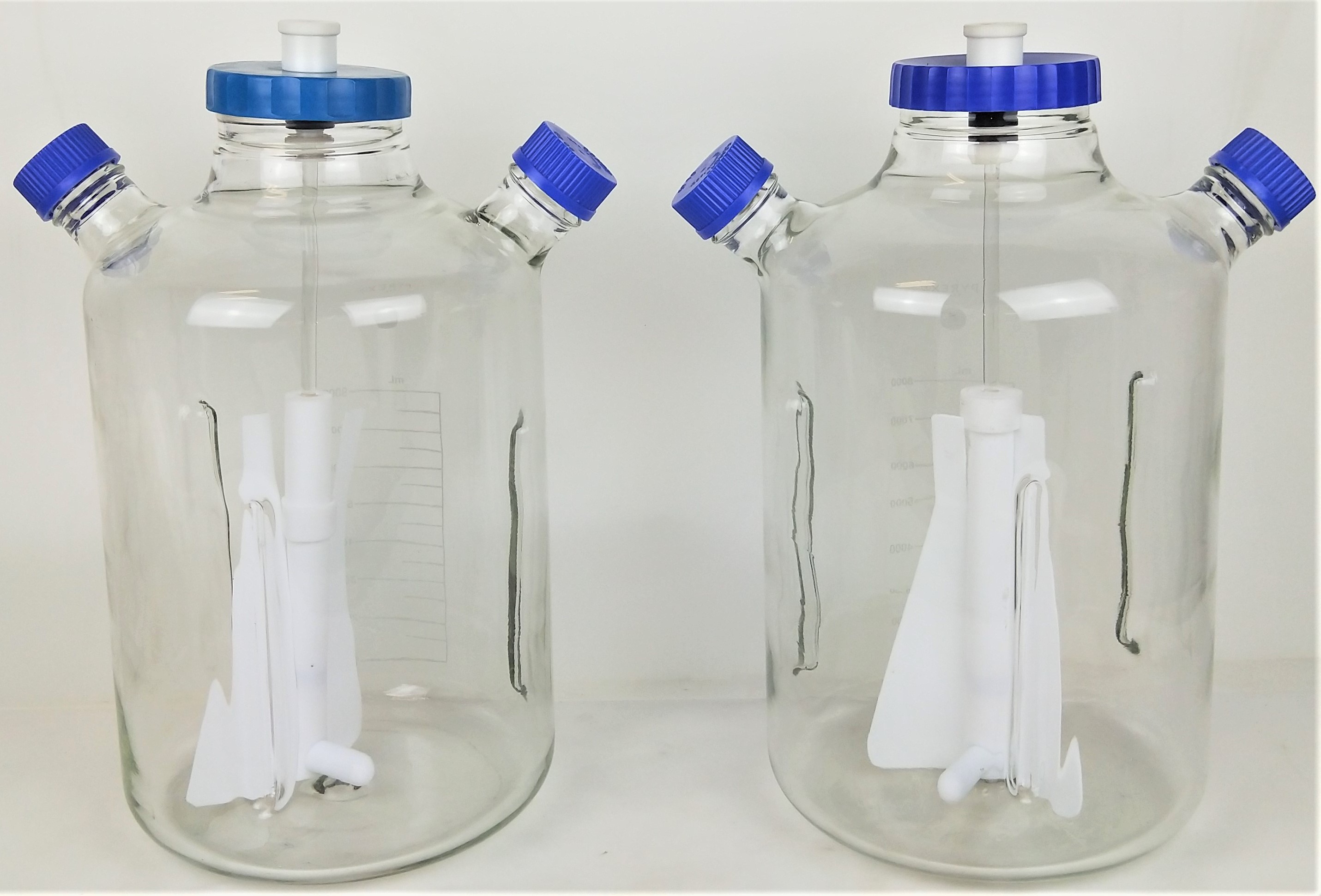 Used Corning ProCulture 45028L Double Sidearm Spinner Flask 8000mL