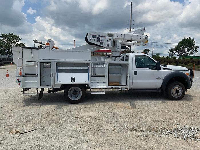 Used Altec AT40-MH, 45 ft, Articulating & Telescopic Material Handling Bucket Boom on 2016 Ford F550 Reg Cab Utility Truck - C34344