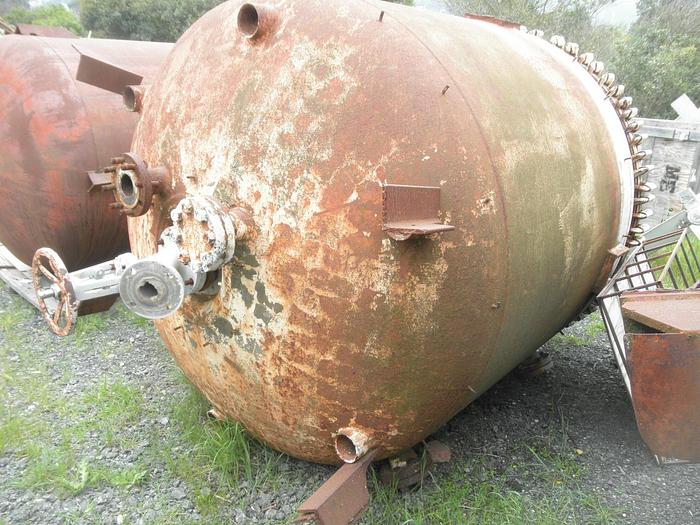 Used Reactor, 750 Gallon, Glass Lined, 75 PSI, Jkt, Agit, Glascote, #C636420