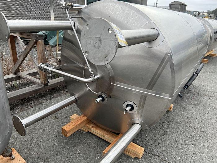 Used Tank, 775 Gallon, Stainless Steel, Jacketed, 30 PSI Internal, 25 BBL Brite Tank #S744737