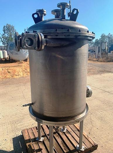 Used Tank, 150 Gallon, S/st, DT/DB, Bolted Top Head #S743961
