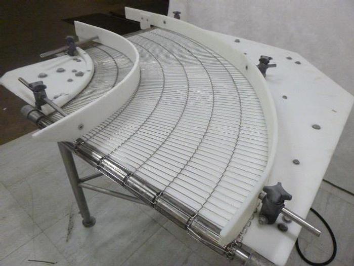 Used Wire Belt 90 Degree Turn, Left-Hand, 24" Product Belt