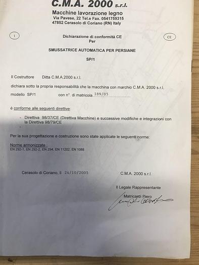 Used Smussapalette CMA a norme CE