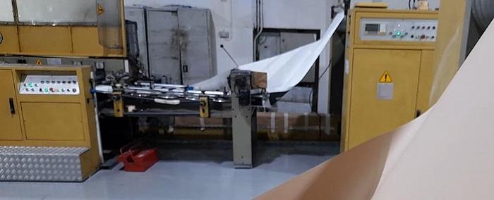 Used (visible in production) 2002 CURIONI SUN MASTER 540 - Paper bag making machine with twisted handles unit