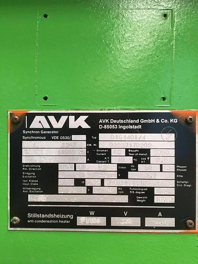 Used 2000 AVK - 3367 KVA