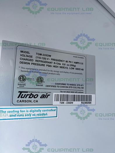 Used Turbo Air TGM-23SDW White Refrigerated Merchandiser 14 Cu, Ft.