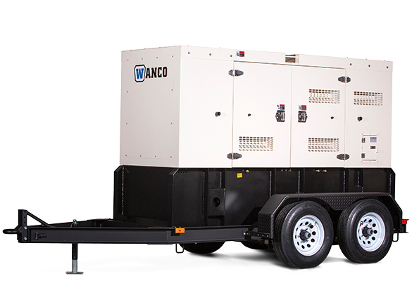 Wanco WSP 25kW Sound Enclosed Trailer Mounted Generator /New Warranty