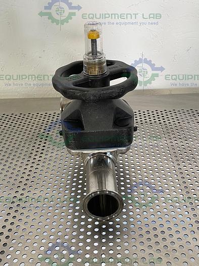 Used ITT Pure-Flo  2-316L-RA20MAX-CWP150 3 Way Diaphragm Valve w/ 2" Sanitary Fitting