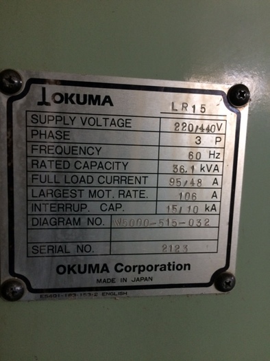 Used OKUMA LR-15