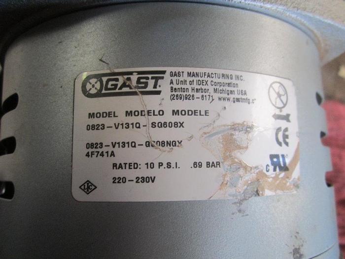 Used Pump, Vac, Rotary, Cast Iron, Gast, Mdl 0823-VF131Q-SG608X #S739715