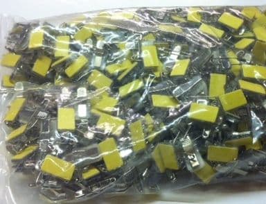ID Security Crocodile-Clip Fastener With Self-adhesive Pressure-sensitive Pad - pack of 100