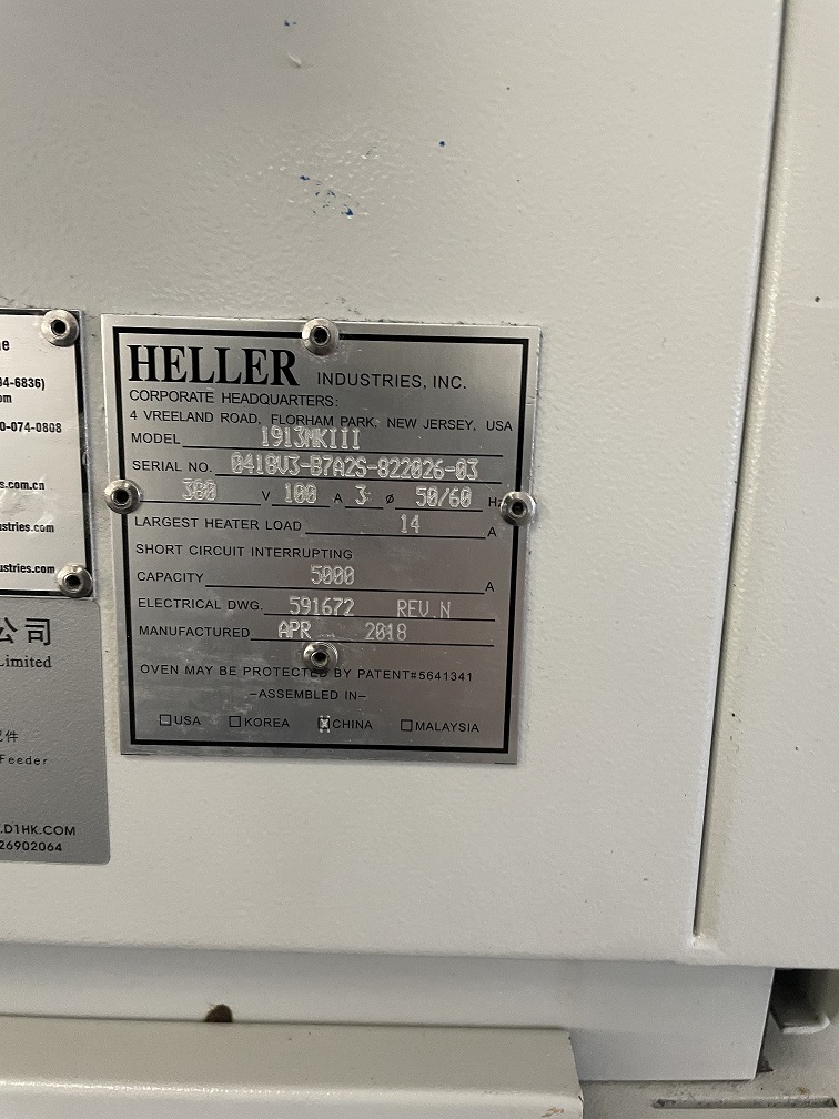 Used 2018 Heller 1913MKIII AIR OVEN