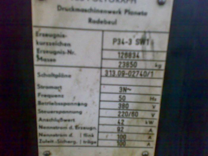 Used Planeta P34-3 SW1