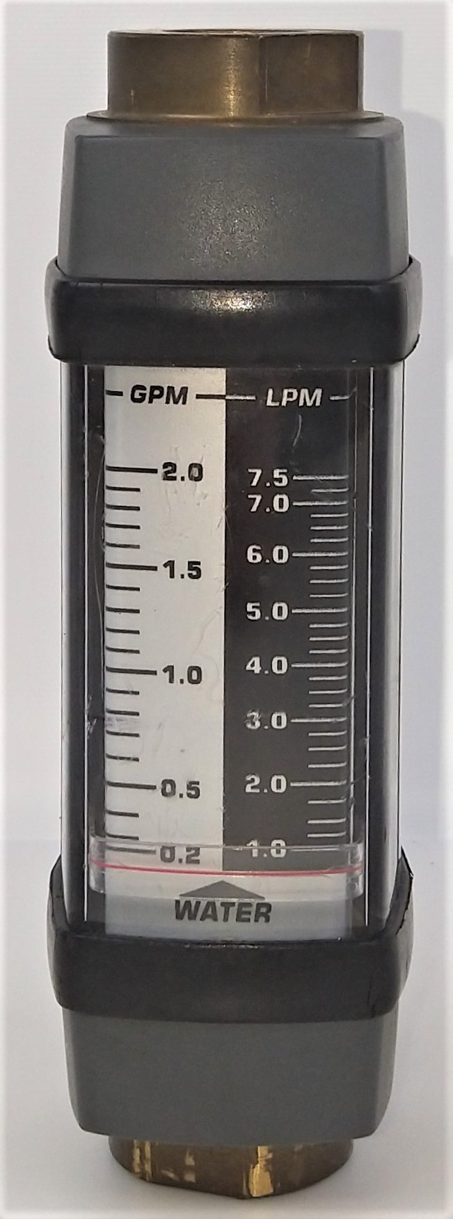 Used Hedland H605B-002 1/2" Brass Variable Area Water Flow Meter