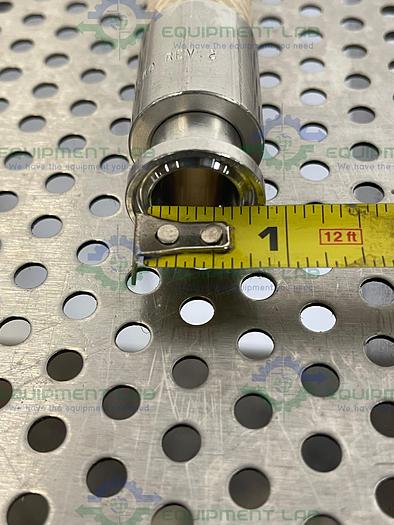 Used Pure Fit  12" Silicone Hose w/ 3/4" Sanitary Fitting to 1" Sanitary Fitting