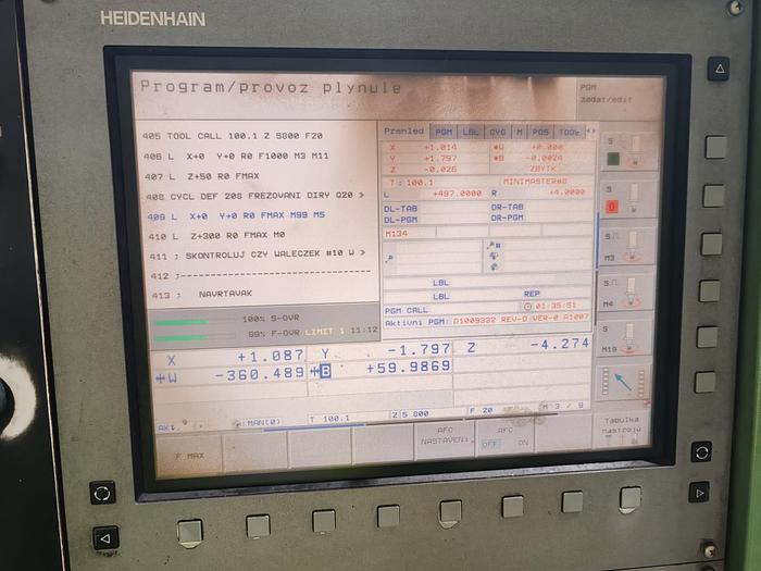 Used Borer Horizontal Table Type CNC Tos WHN13.8