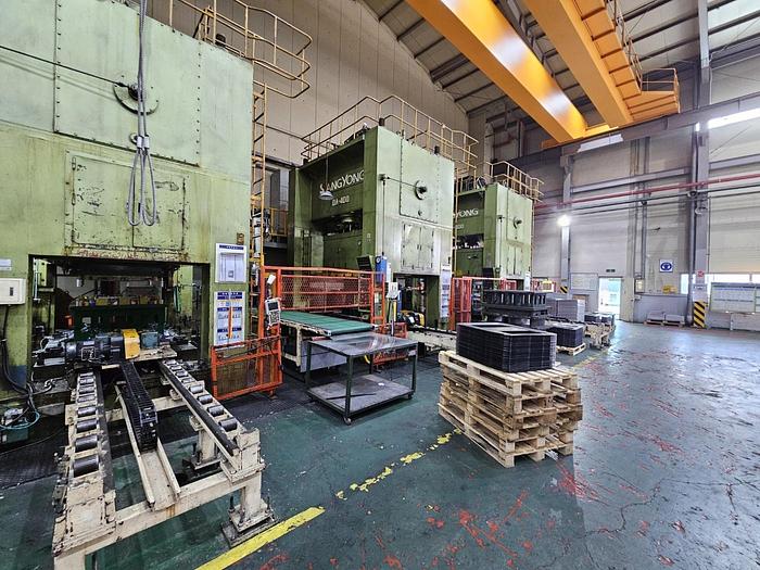 600 tons Sheet Stamping Line Mechanical Ssangyong 600-300-300-30