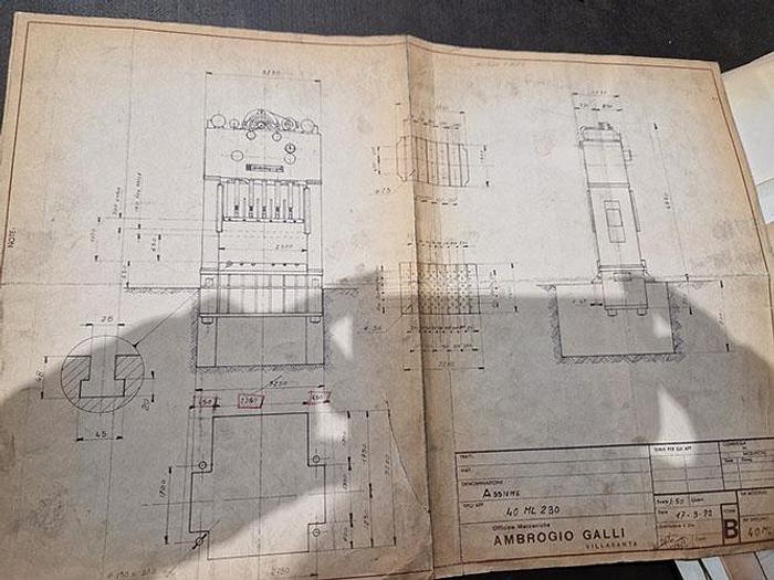 Used Press Sheet Stamping Mechanical Ambrogio Galli