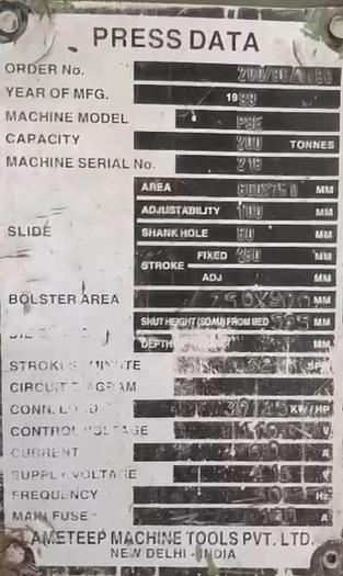 Used Press Cold Forging Ameteep PSE