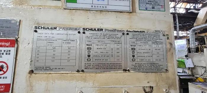 Used Cold Forging Press Line Schuler KB2-1000-1.25-400 / DSG45