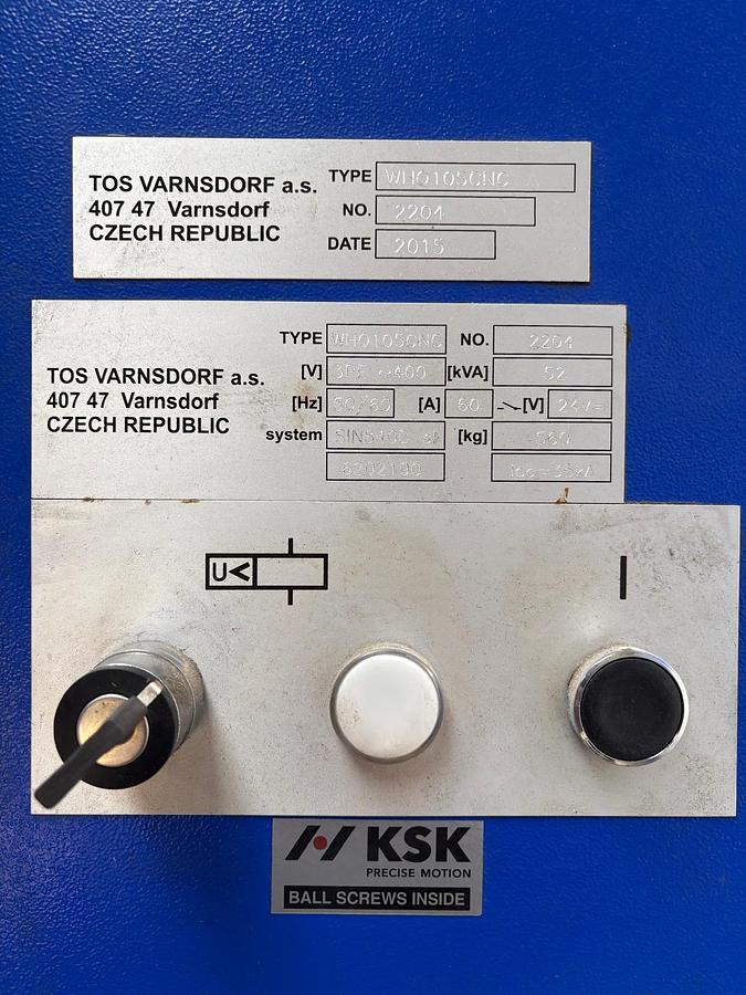Used Borer Horizontal Table Type CNC Tos Varnsdorf WHQ105