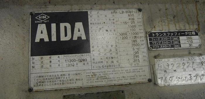 Used Press Warm Forging Aida FMX-L2