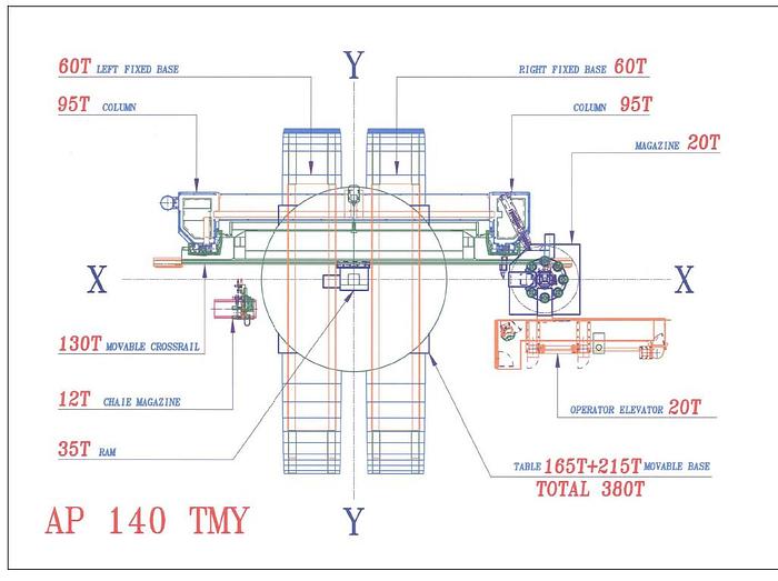 Used CNC VTL Pietro Carnaghi AP 140TMY