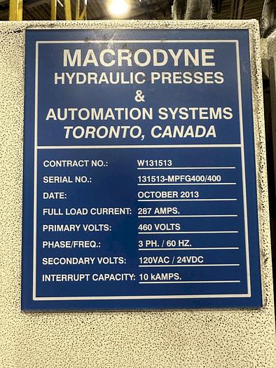 Press Forging Hydraulic Macrodyne MPFG400/400