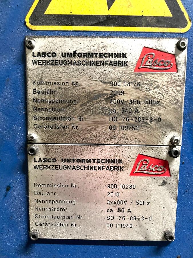 Used Hammer Forging Hydraulic Line Lasco HO-U 800