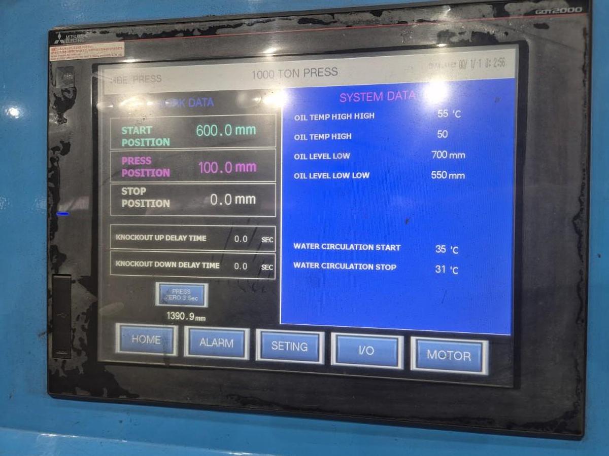 Used 1000 tons Press Forging Open Die Hydraulic HBE BTX1000