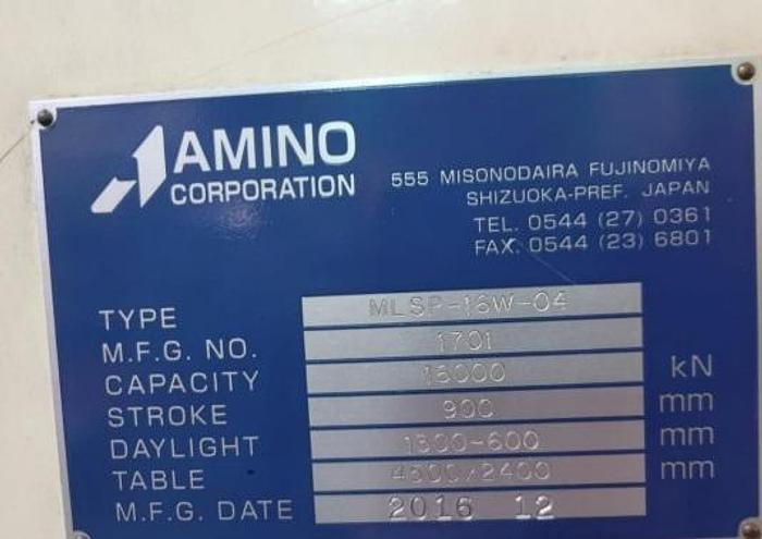 Used Press Sheet Stamping Mechanical Amino MLSP-1600