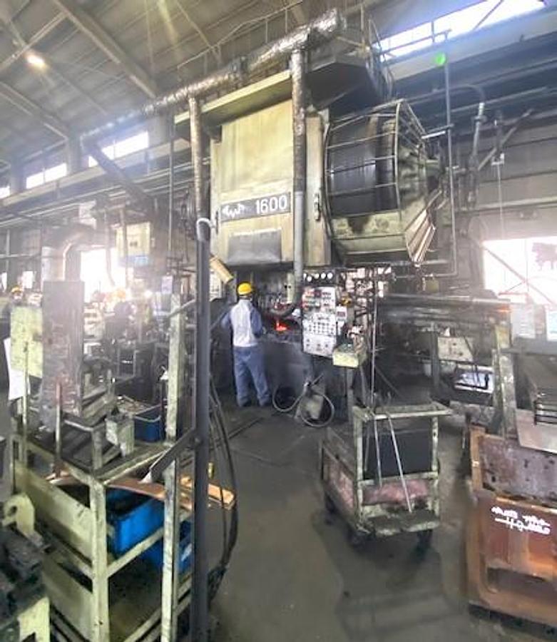 Used 1600 tons Hot Forging Line TMP Voronezh Russia KB8042