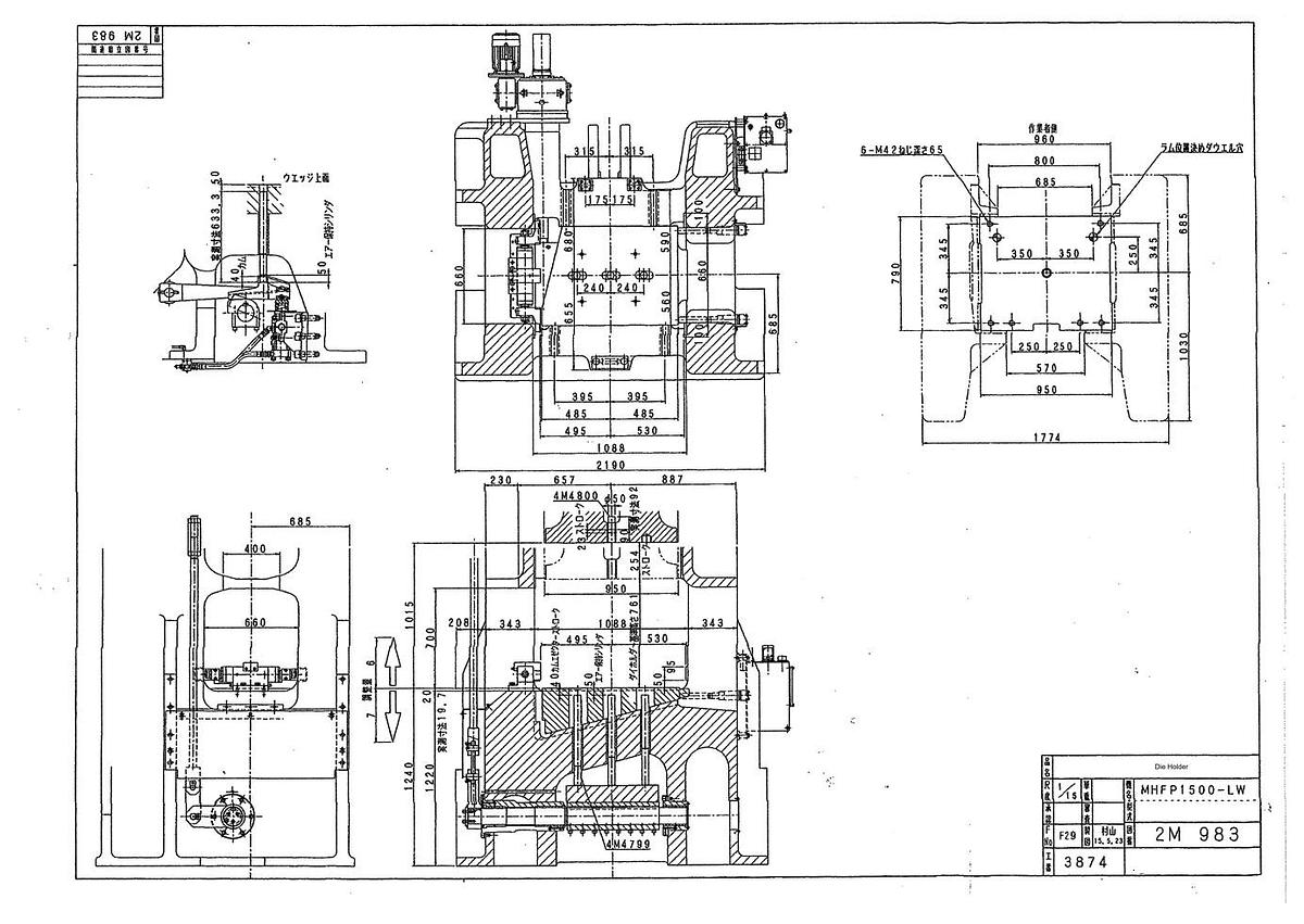 Used 1500 tons Hot Forging Line Nittan Massey