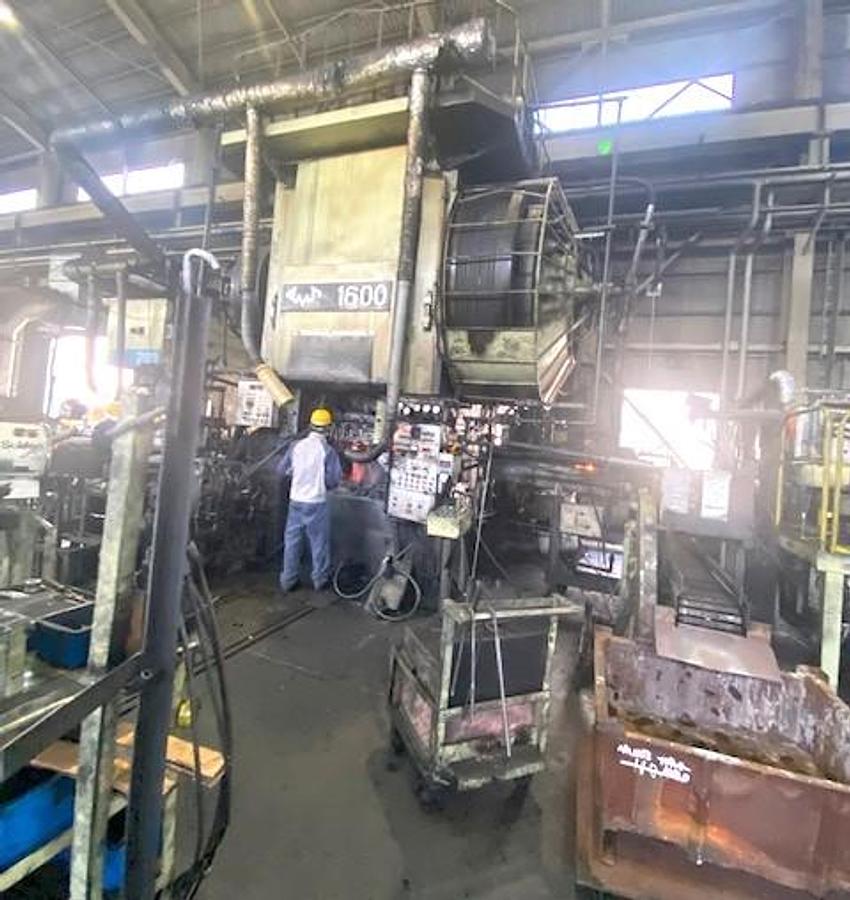 Used 1600 tons Hot Forging Line TMP Voronezh Russia KB8042