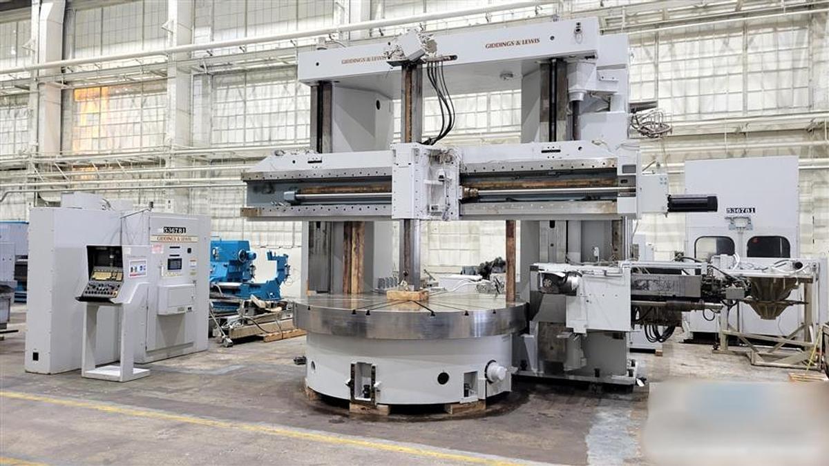 Used Lathe Vertical Turning CNC Giddings & Lewis VTC-2500