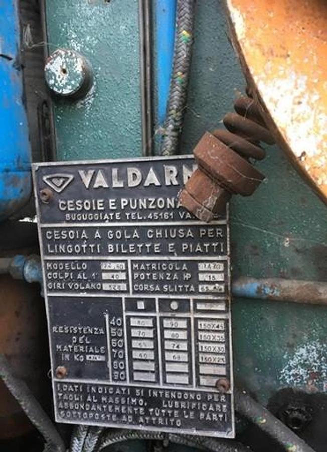 Used Billet Shear Valdarno
