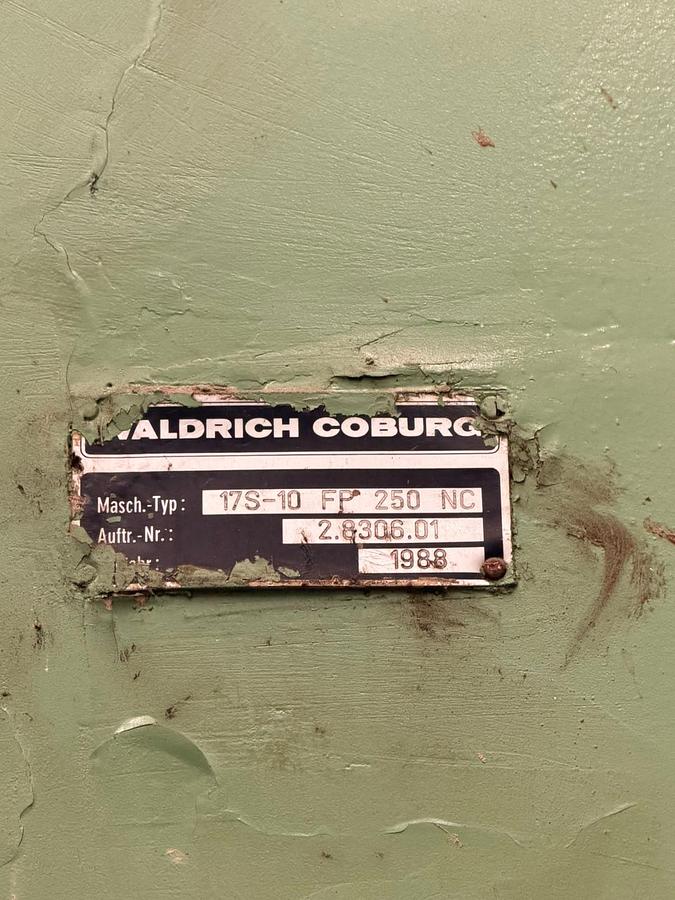 Used Plano Miller Waldrich Coburg 17S-10-FP-250NC