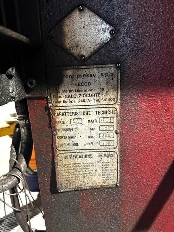 Refurbished 650 tons Press Hot Forging Manzoni