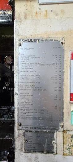 Used Cold Forging Press Line Schuler KB2-1000-1.25-400 / DSG45