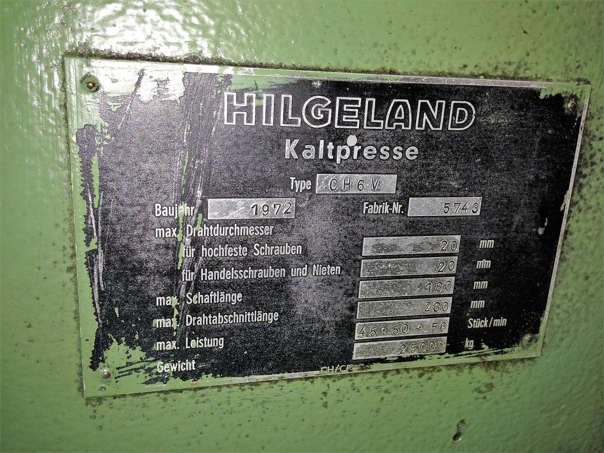 Used Header Cold Hilgeland CH6V