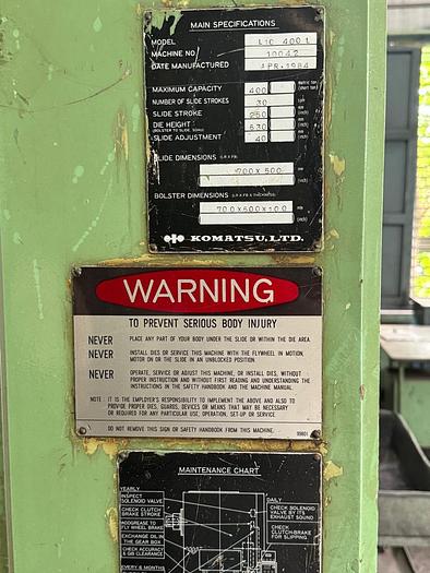 Used Press Knuckle Joint Coining Komatsu L1C400L