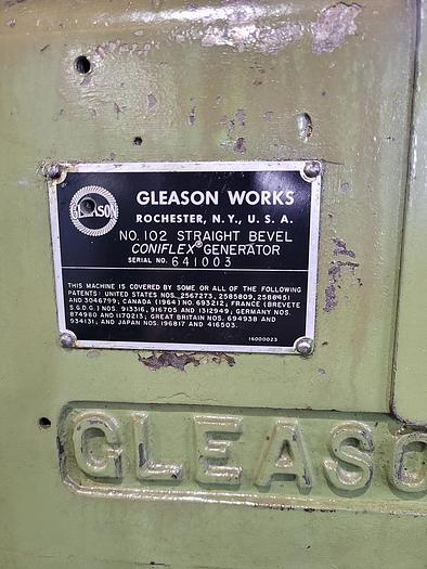 Used Gear Generator Straight Bevel Gleason 102