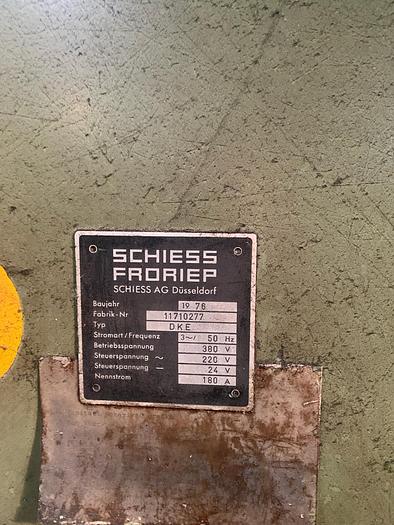 Used Lathe Vertical Turning Schiess Froriep