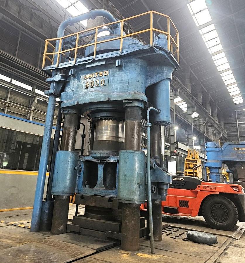Used 8000 tons Press Forging Open Die Hydraulic United