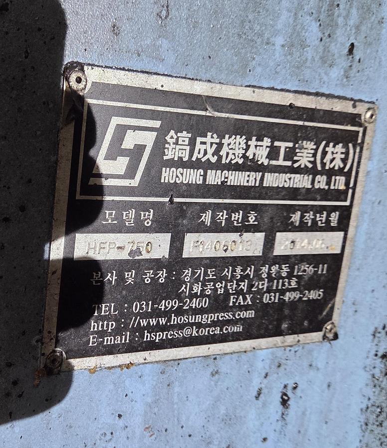 750 tons Hot Forging Line Hosung HFP750