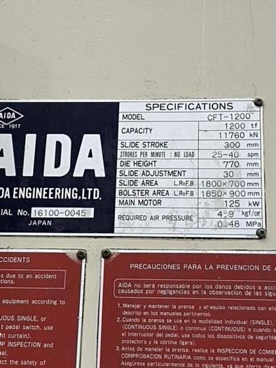 Used Press Cold Forging CFT-1200