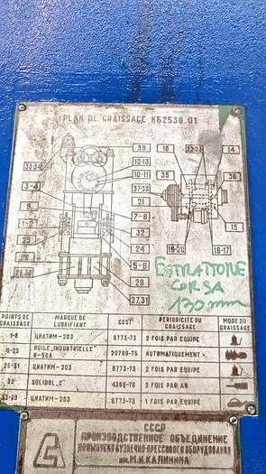 Used 630 tons Press Trimming Kalinin KB630