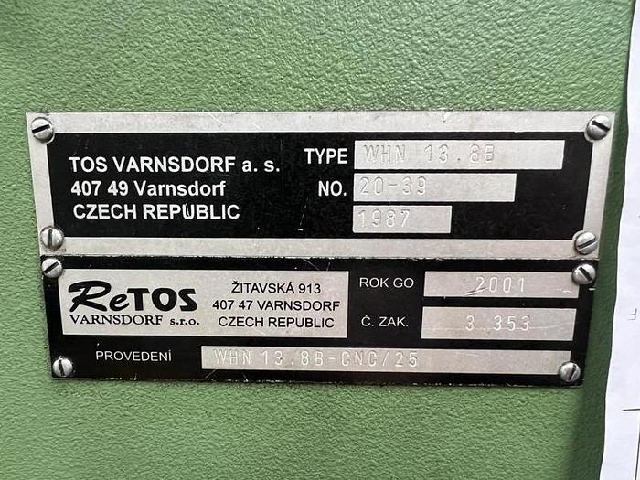 Used Borer Horizontal Table Type CNC Tos Varnsdorf WHN13.8