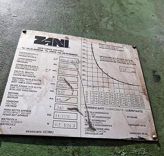 Used Press Sheet Stamping Mechanical Zani
