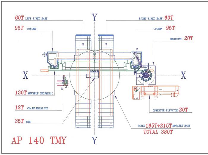 Used CNC VTL Pietro Carnaghi AP 140TMY